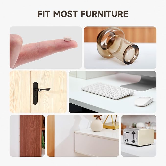 CO-Z 100pcs Felt Cabinet Door Bumpers, Small Pads - Image 6