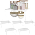 MediumWhite Cabinet Storage Shelf Rack Set of 6, Rustproof Metal Wire Kitchen by DPZM