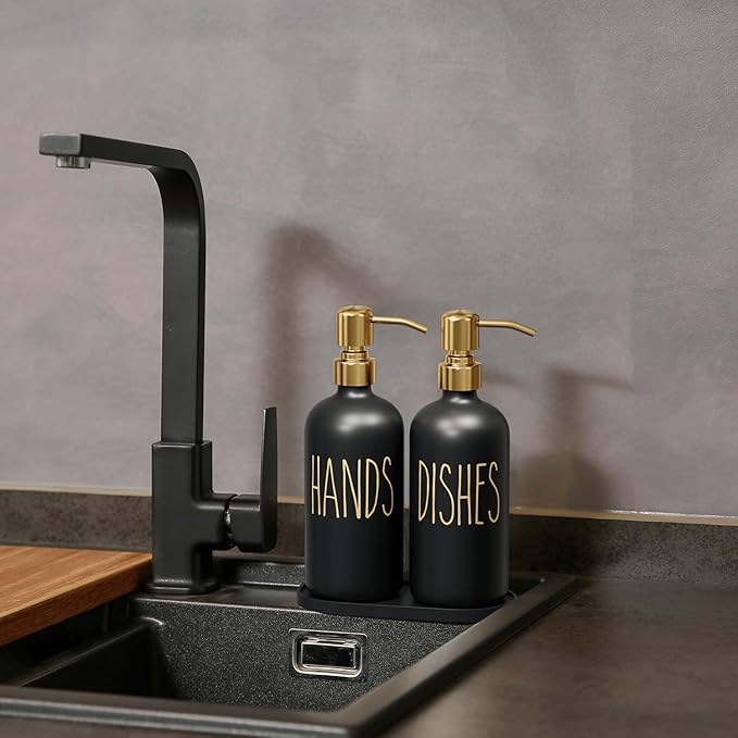 MOMEEMO Kitchen Soap Dispenser Set, Contains Hand and Dish Soap Dispenser - Image 5