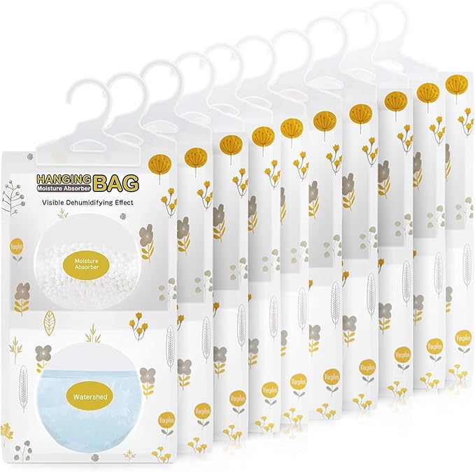 Vacplus Moisture Absorbers, Hanging Closet Dehumidifier Bags, Humidity Packs by Vacplus