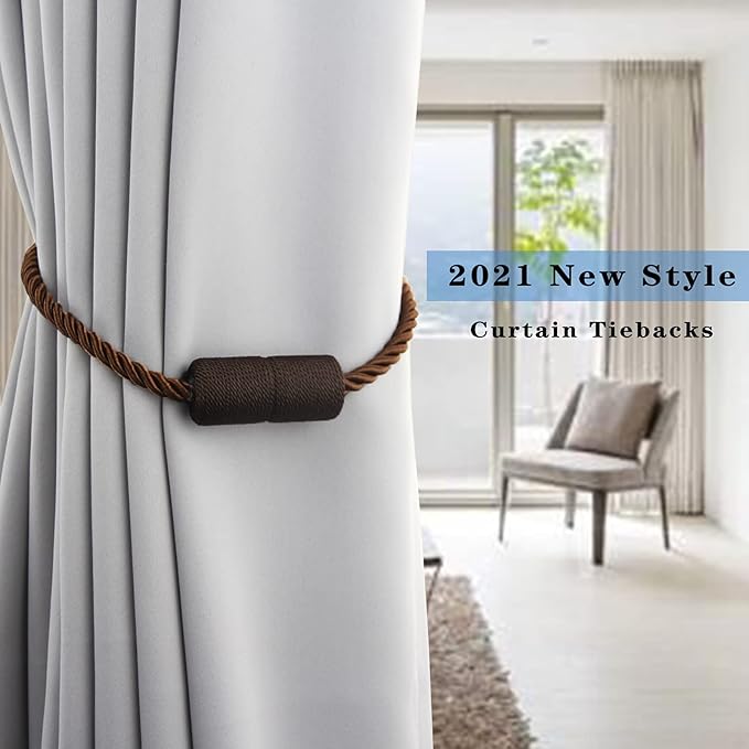 4 Pack Strong Magnetic Curtain Tiebacks Outdoor Elegant Decorative Tie Backs - Image 6