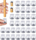 32 Pcs Chair Leg Protectors for Hardwood Floors, OASMU Silicone Felt Furniture by OASMU