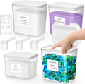 Lifewit 3+1 Laundry Pods Container & Dryer Sheet Holder, Large Powder Detergent by Lifewit