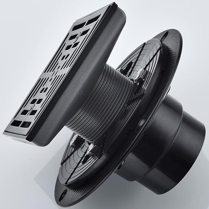 RANDOM 4 Inch Black Shower Drain Square - Image 5