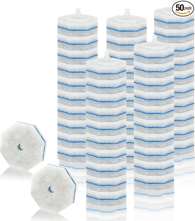 50PC Toilet Bowl Wand Refills, Disposable Toilet Brush Heads, Wall Mounted by Gkweres