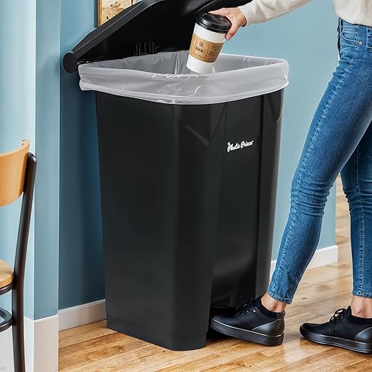 27 Gallon Step-On Trash Can/Container, Hands-Free Disposal - Image 3