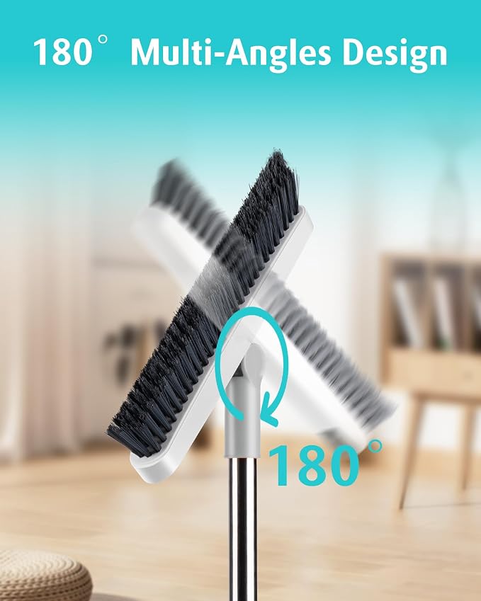 AIR U+ Grout Brush with Long Handle 180° Swivel Scrub Brush with Tweezers to - Image 4