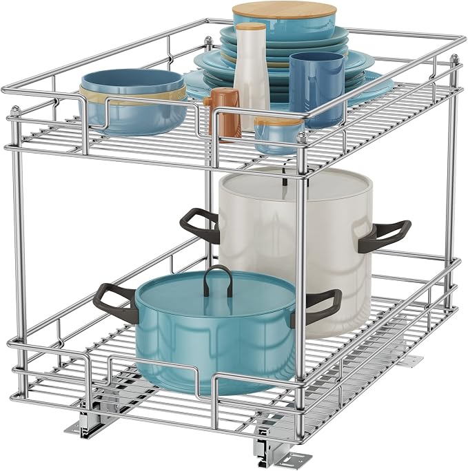ROOMTEC Pull Out Cabinet Organizer 20" W x 21" D, Kitchen Cabinet Organizer and by ROOMTEC
