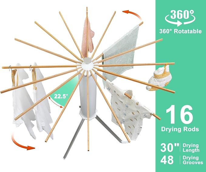 Cylinder Tripod Clothes Drying Rack - Image 4