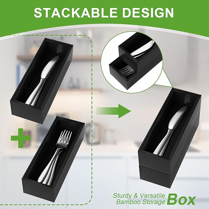 Premium Bamboo Kitchen Drawer Organizer - Image 6