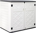 ZZM Large Outdoor Storage Shed, 48 Cu Ft Resin Versatile Storage Cabinet by ZZM