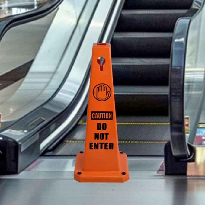 8-Pack 26.5" Caution Cones, 4-Sided Visible Safety Signs - Image 5