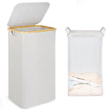 efluky Laundry Basket with Lid and Removable Bag, 100L Tall Laundry Hamper with by efluky
