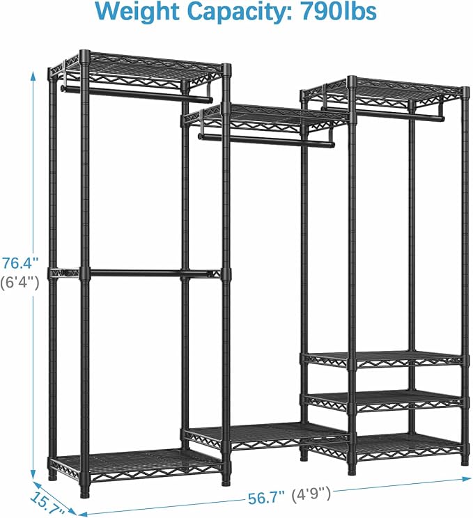 VIPEK V5 Medium Portable Closet Wardrobe Heavy Duty Clothes Rack, Freestanding - Image 3