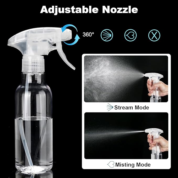 Cosywell Plastic Spray Bottles 8.8oz/260ml 4 Pack Empty Spray Bottle - Image 3