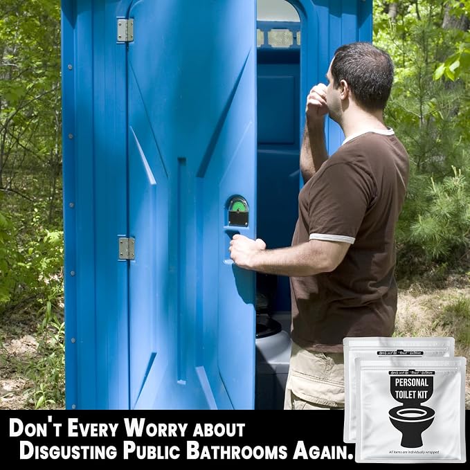 Personal Toilet Kit To Go – 10 Pack | Disposable Public Restroom Kit | - Image 5