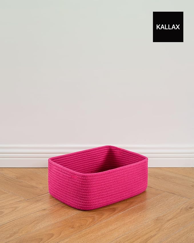 Small Woven Basket, 13.5 x 9.5 x 5 Inches, Storage Basket - Image 8
