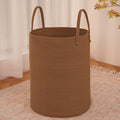 Large Woven Laundry Basket Hamper, 60L Cotton Rope Storage Bin by JMvicyroam