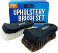 Upholstery Brush Set, Carpet and Car Cleaning Brushes, Horsehair Detailing Brush by BetterBoat