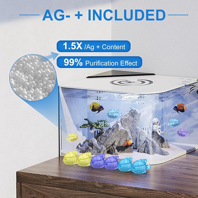 10PC Humidifier Cleaner Fish Universal Humidifier Tank Cleaner Works in All - Image 4