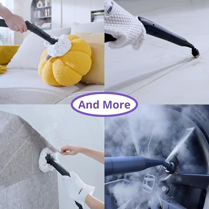 Steam Cleaner: 1650W, Fast 50-Sec Heat-Up-21-Piece Kit Refill Anytime-No - Image 7