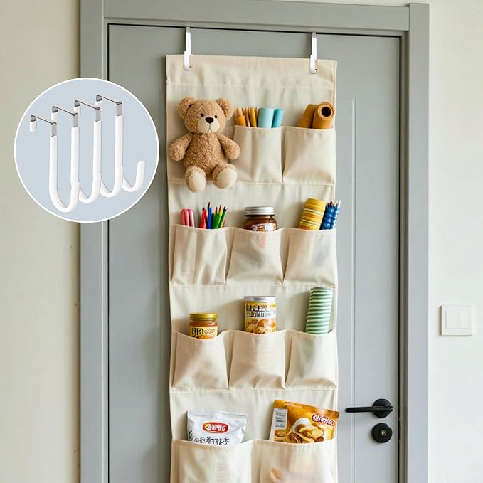 HOOSUN 4 Pack Over The Door Hooks, 4.96In Hooks - Image 4