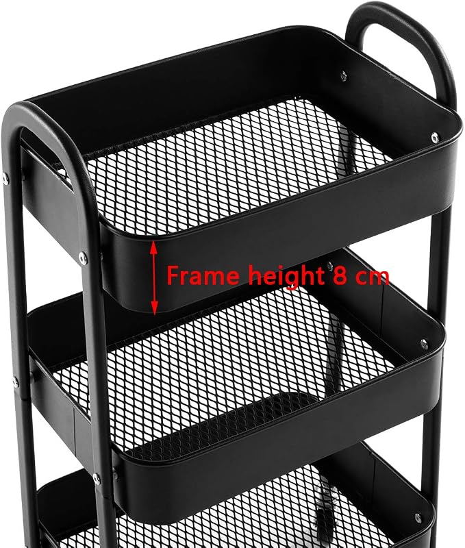 AGTEK Makeup Cart, Movable Rolling Organizer Cart - Image 6