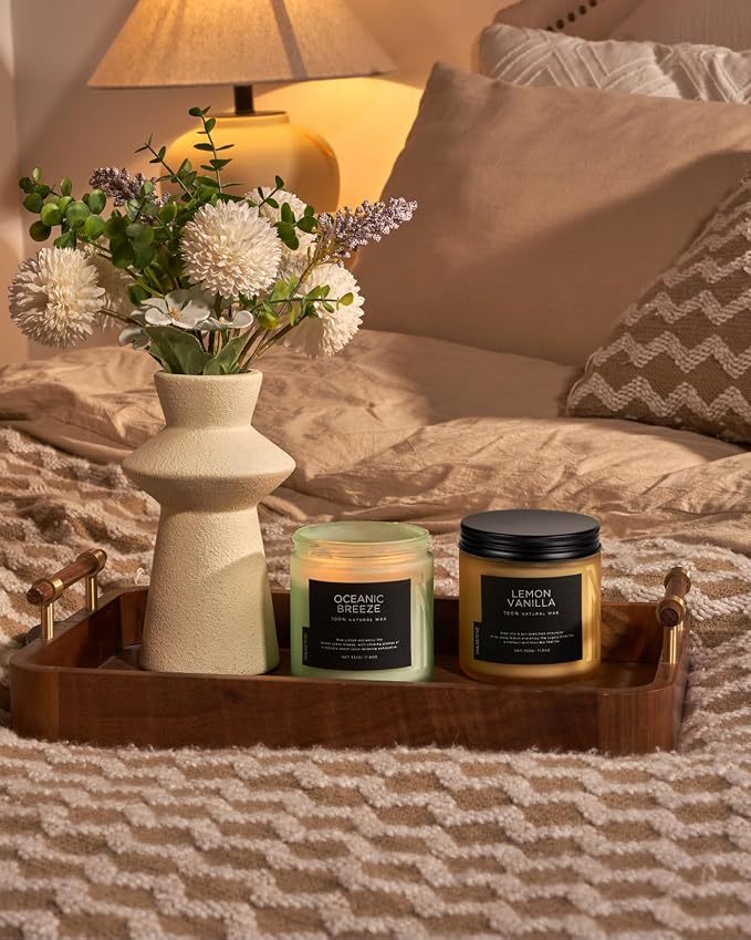 M&SENSE Candle Oceanic Breeze Scented, 11.6oz 70 Hour Long Lasting 2 Wick - Image 8