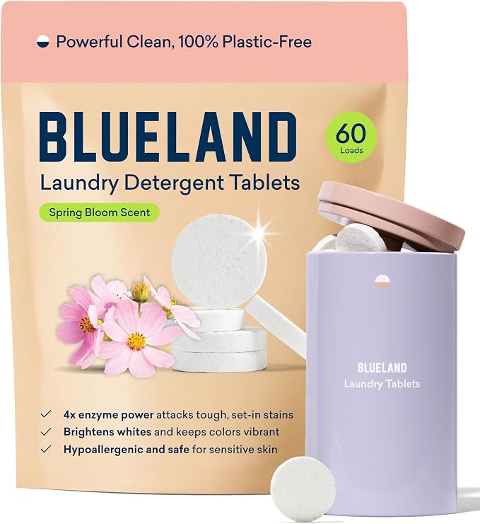 BLUELAND Laundry Detergent Tablets, Starter Set, Spring Bloom Scent, by BLUELAND