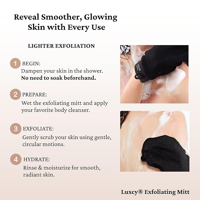 Premium Korean Exfoliating Mitt & Body Scrubber Glove, Viscose Fiber Dead Skin - Image 8