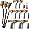 Mini Wire Brush Pure Brass Copper Wire Brush Set, Curved Handle Masonry Brush by Unknown