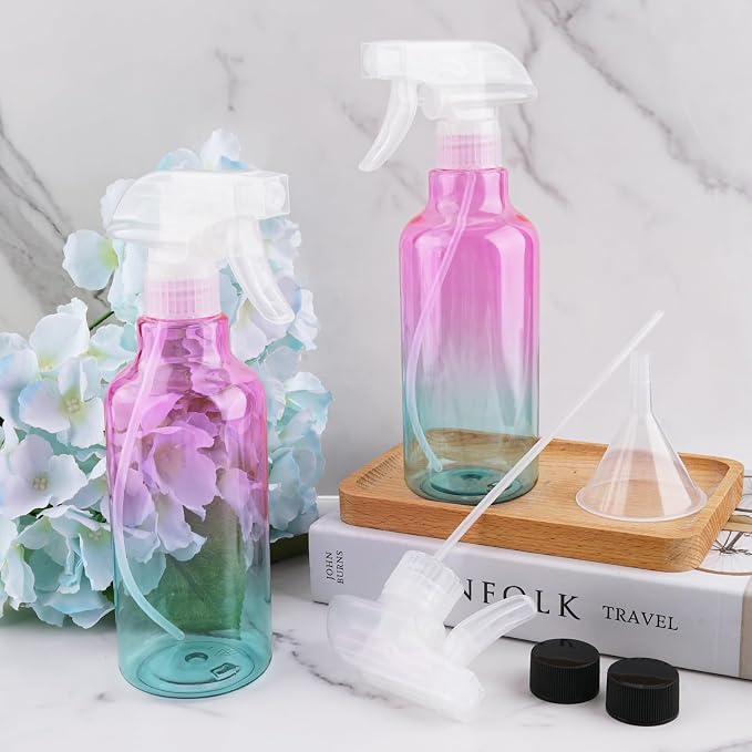 Plastic Spray Bottle 16.9oz Empty Spray Bottles Refillable Container Trigger - Image 2