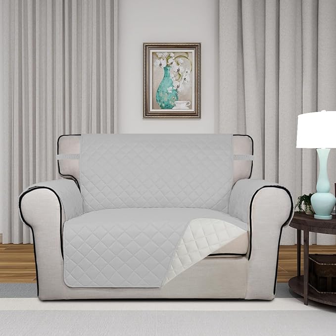 PureFit Reversible Quilted Sofa Cover, Water Resistant Slipcover Furniture - Image 2