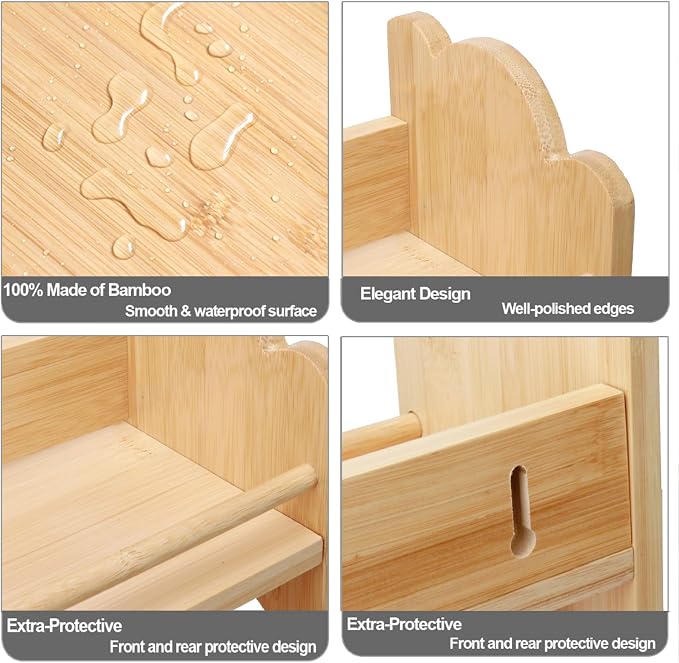 3 Tier Bamboo Spice Rack, Spice Rack Organizer, Seasoning Jars Rack Shelf Spice - Image 6
