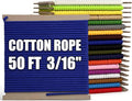 PerkHomy 500lb Cotton Rope 3/16" 50 ft Multi Purpose Utility Diamond Braided by PerkHomy