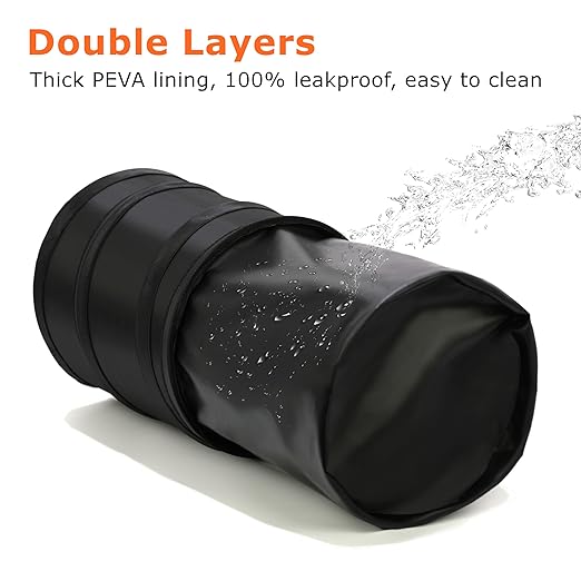 Ginsco 2Packs 1 Gallon New Leakproof Car Trash Can, Mini Trash Can Pop-up - Image 3