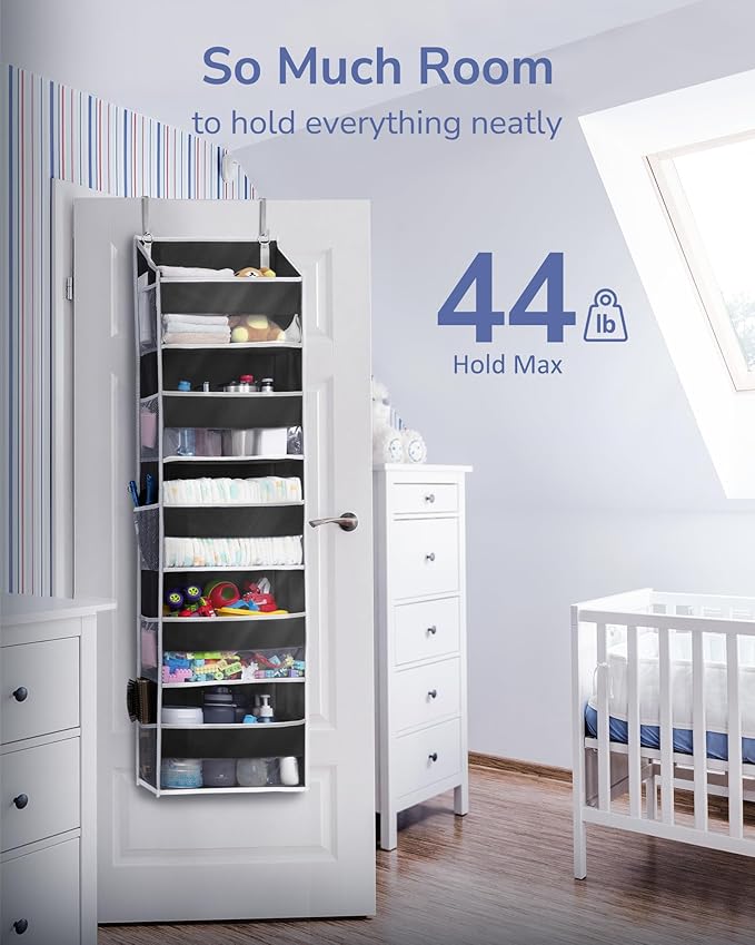 ULG 1 Pack Over The Door Organizer – 5 Shelf Door Organizer Hanging & 10 Side - Image 5