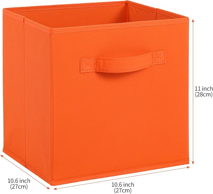 Stero Fabric Storage Bins 6 Pack Fun Colored Durable Storage Cubes - Image 2