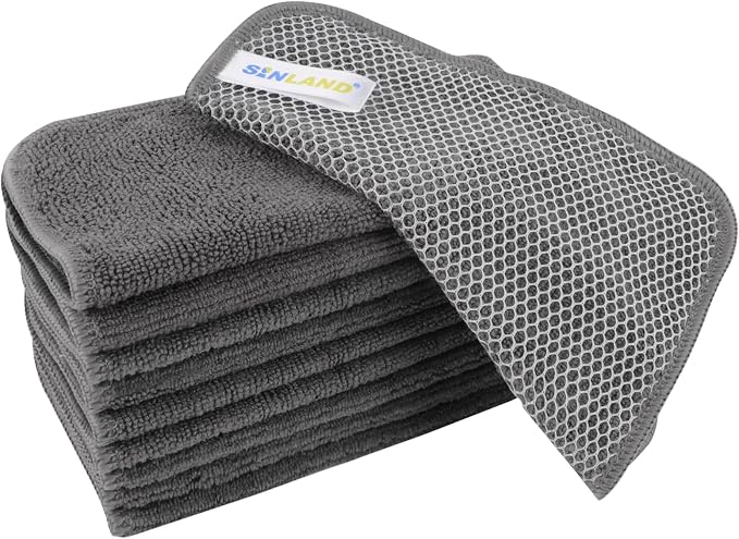 SINLAND Microfiber Dish Cloth for Washing Dishes Dish Washing Rags Best Kitchen by SINLAND