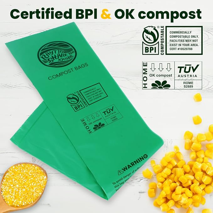 Compost Bags 1.3 Gallon, Compostable Small Trash Bags - Image 4