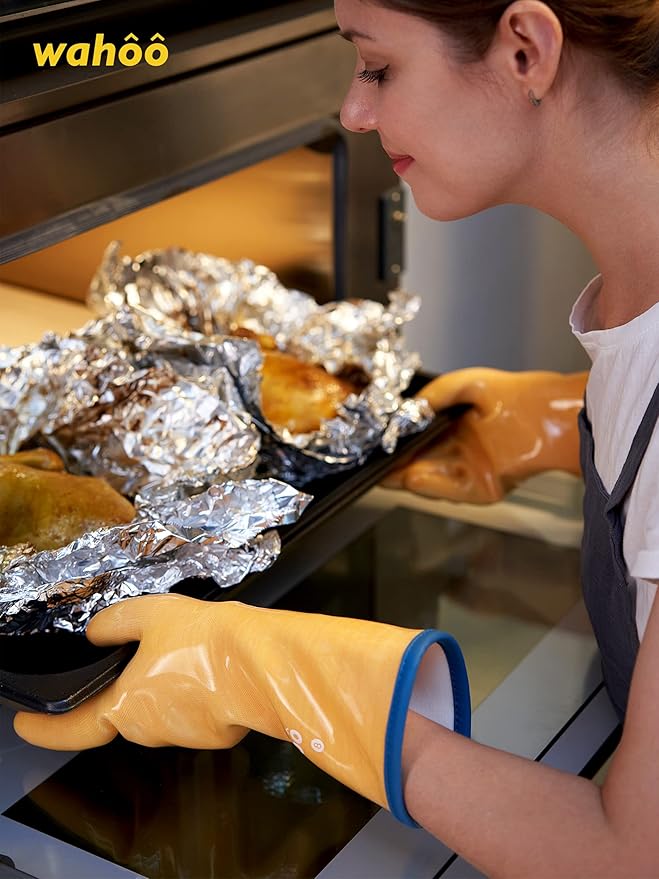 LANON Protection wahoo Liquid Silicone Smoker Oven Gloves, Food-Contact Grade - Image 4
