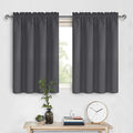 DWCN Short Blackout Curtains 36 inches Length 2 Panels Set, Half Window Rod by DWCN