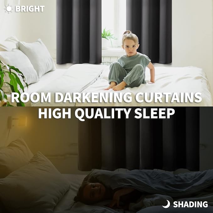 BGment Short Blackout Curtains for Bedroom - Image 2