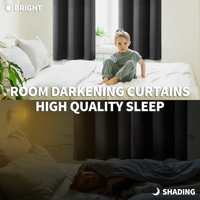 BGment Short Blackout Curtains 48 Inches Length - Image 2