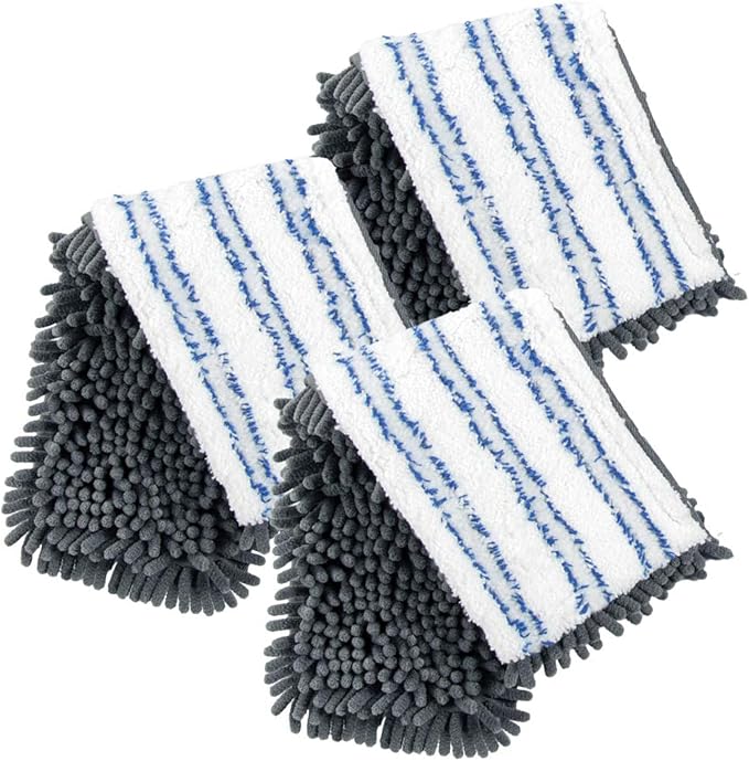 Masthome 3 Pack Microfiber Flip Mop Refills, Dua-Action Microfiber Mop by Masthome