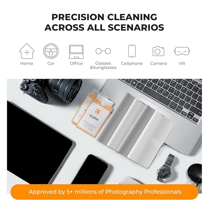 K&F Concept 30 Pack Lens Cleaning Cloth | Microfiber Cleaning Cloth | Glasses - Image 4