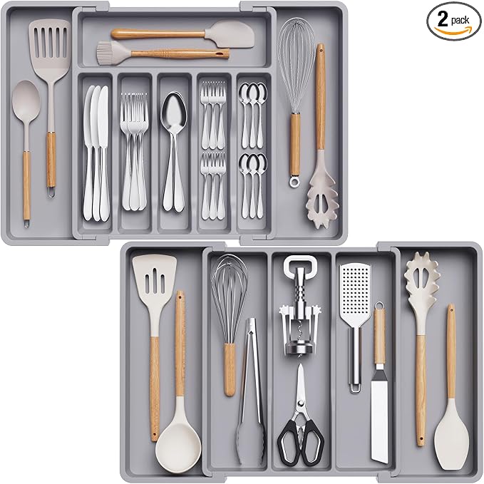 Lifewit Silverware Drawer Organizer and Utensil Organizer Set, Expandable by Lifewit