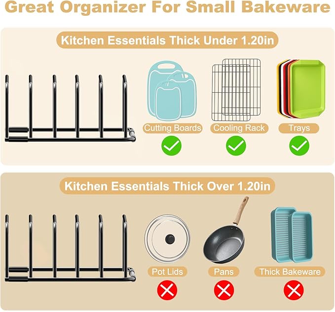 Cutting Board Organizer, Cutting Board Holder Rack Baking Cookie Pan Sheets - Image 3