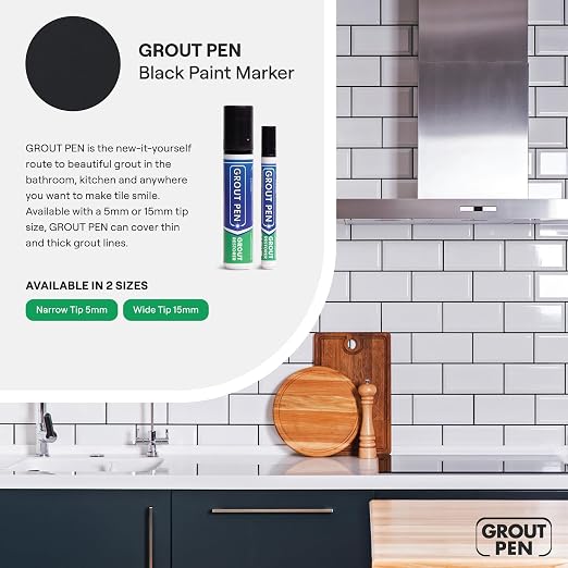 Grout Pen Black Tile Paint Marker: Waterproof Grout Paint, Tile Grout Colorant - Image 7