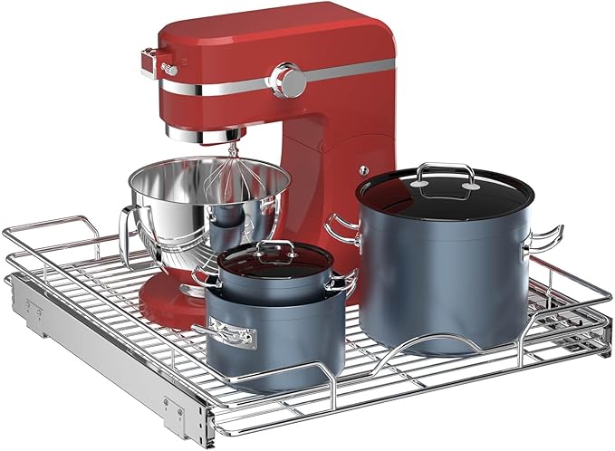 OCG Pull Out Cabinet Organizer, Pull out Shelves 1 Tier, Cabinet Slide Out by OCG